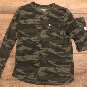 Abercrombie kid's long sleeve army fatigue shirt